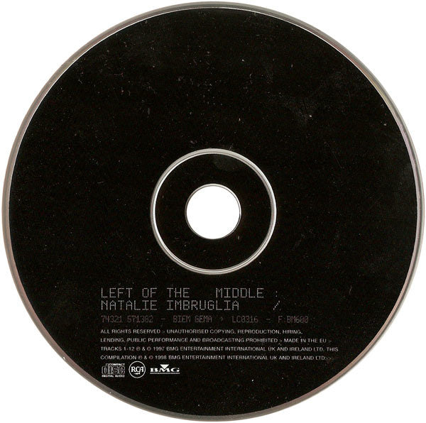 Natalie Imbruglia : Left Of The Middle (CD, Album, RP, Son)