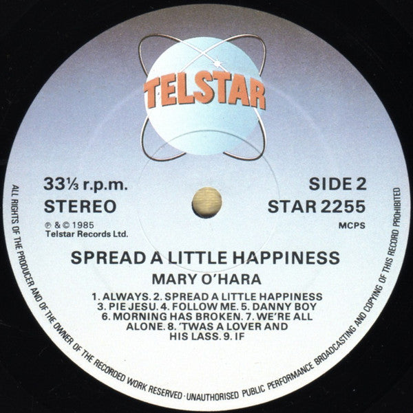 Mary O'Hara : Spread A Little Happiness (LP, Album)
