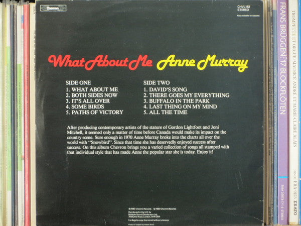 Anne Murray : What About Me (LP, Album, RE)