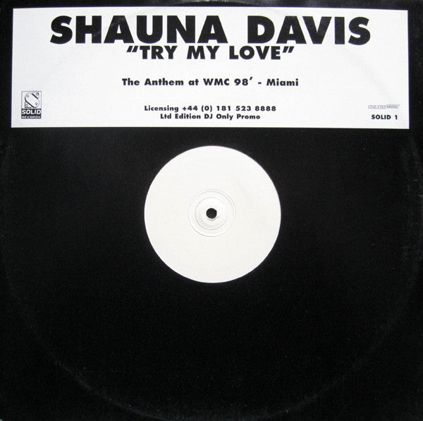 Shauna Davis : Try My Love (12", Ltd, Promo, W/Lbl)