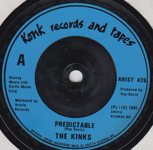 The Kinks : Predictable (7", Single)