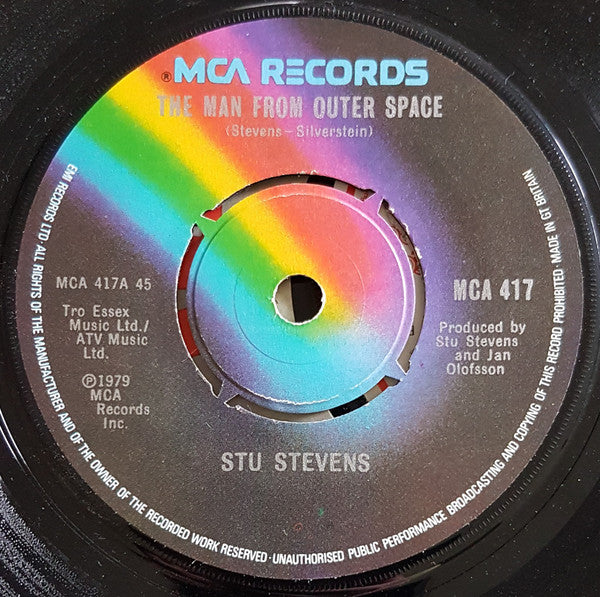 Stu Stevens : The Man From Outer Space (7", Single, RE)
