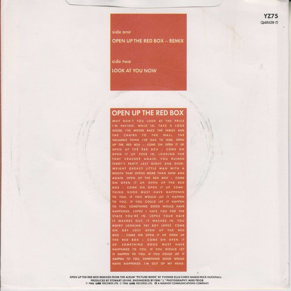 Simply Red : Open Up The Red Box (7", Single, Sil)