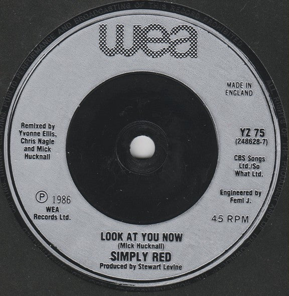 Simply Red : Open Up The Red Box (7", Single, Sil)