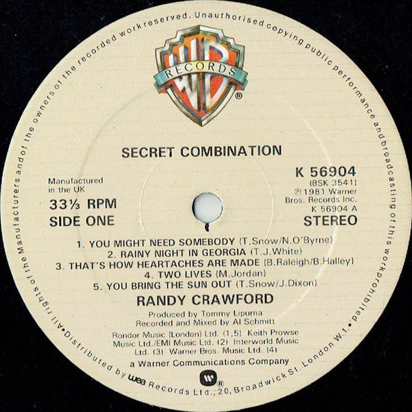 Randy Crawford : Secret Combination (LP, Album)