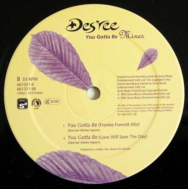 Des'ree : You Gotta Be (Mixes) (12")