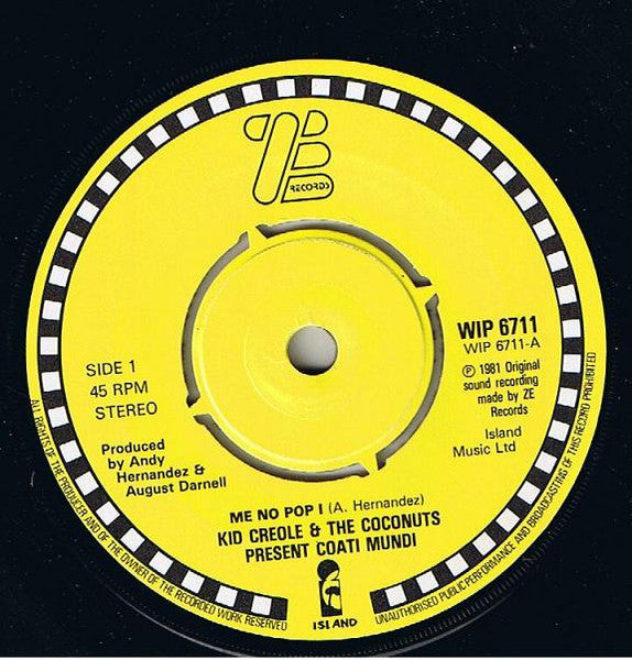 Coati Mundi : Me No Pop I (7", Single)