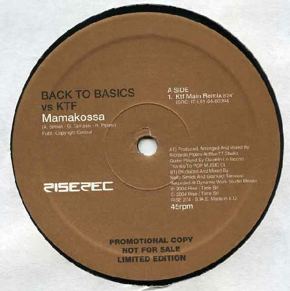 Back To Basics vs. KTF : Mamakossa (12", Ltd, Promo)