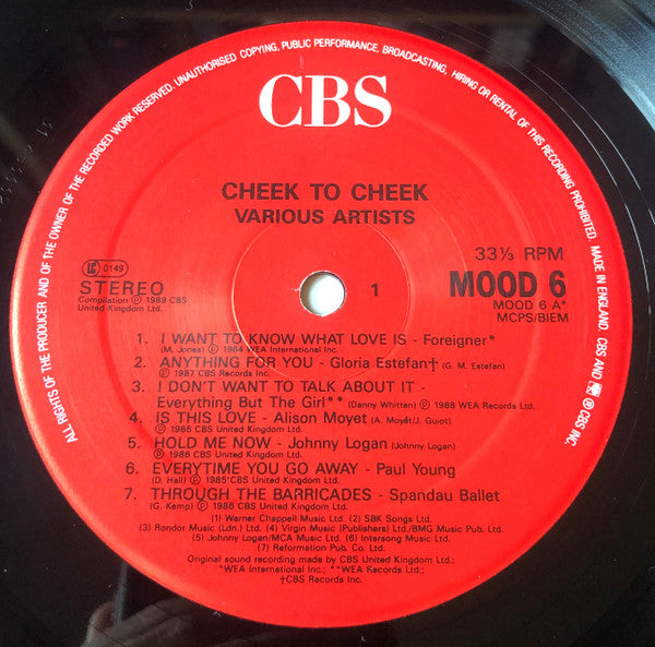 Various : Cheek To Cheek (LP, Comp)