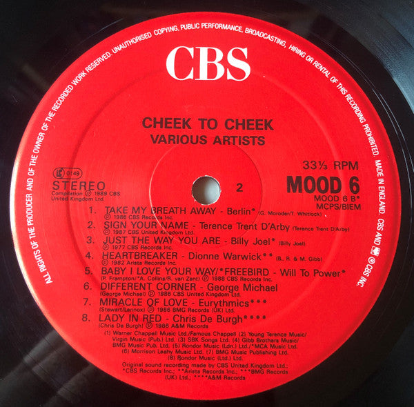 Various : Cheek To Cheek (LP, Comp)