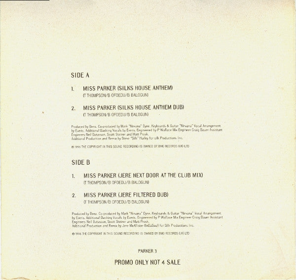 Benz : Miss Parker (12", Promo)
