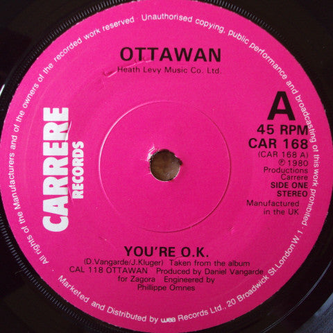 Ottawan : You're O.K. (7")