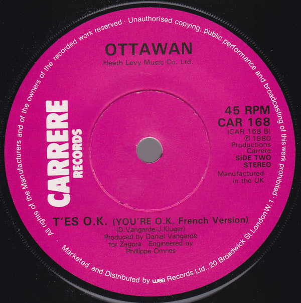 Ottawan : You're O.K. (7")