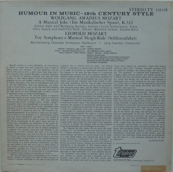 Various : Humour In Music - 18th Century Style (LP)