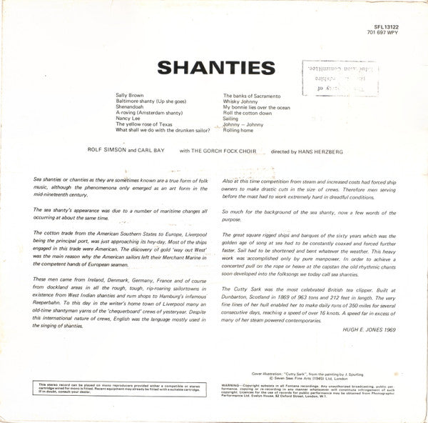 Rolf Simson, Carl Bay : Shanties (LP, Album)