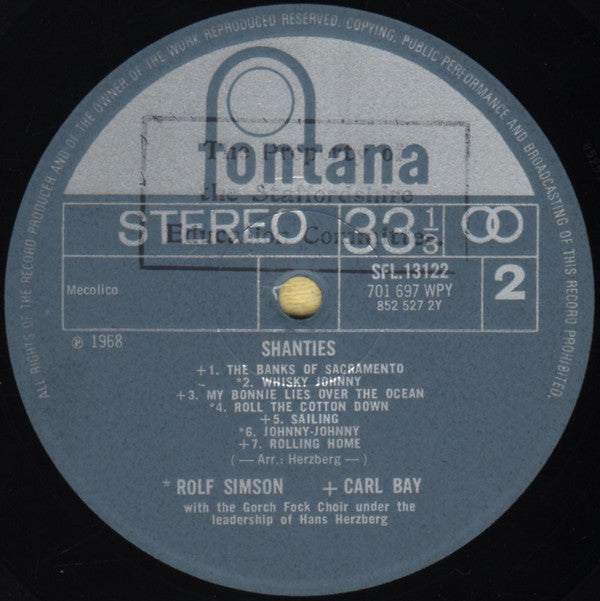 Rolf Simson, Carl Bay : Shanties (LP, Album)