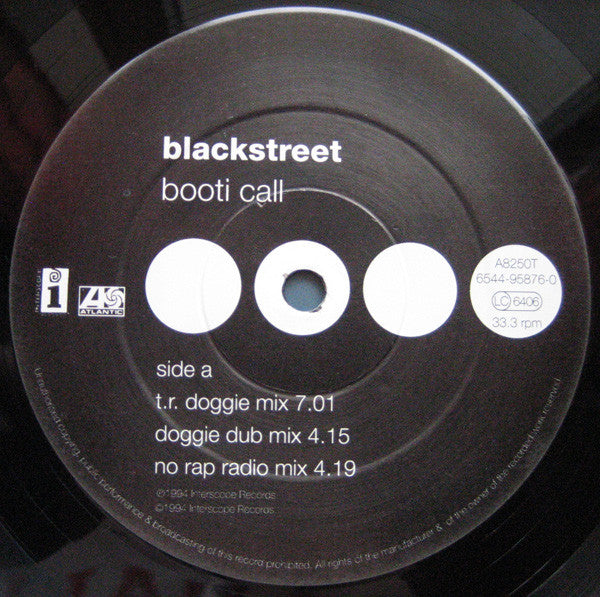 Blackstreet : Booti Call (12", Single)