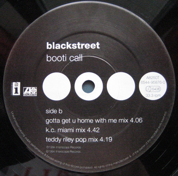 Blackstreet : Booti Call (12", Single)