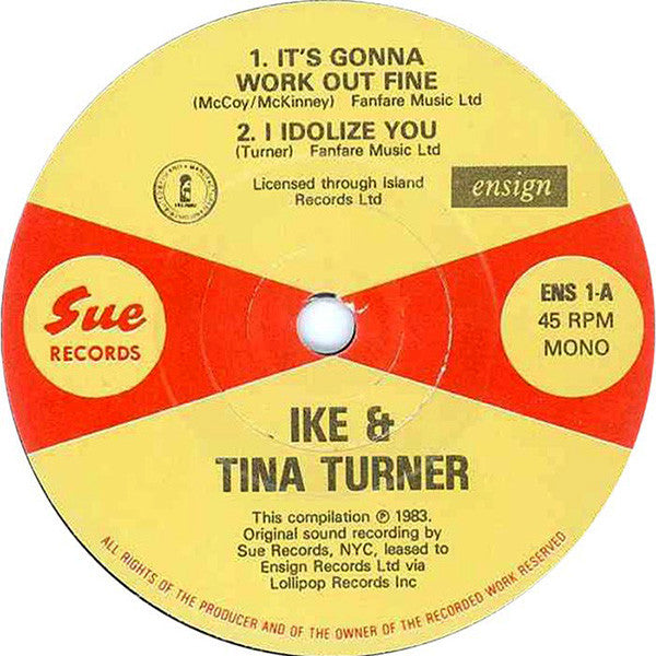 Ike & Tina Turner : Ike & Tina Turner's Sue Sessions (7", EP, Mono)