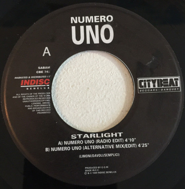 Starlight : Numero Uno (7", Single)