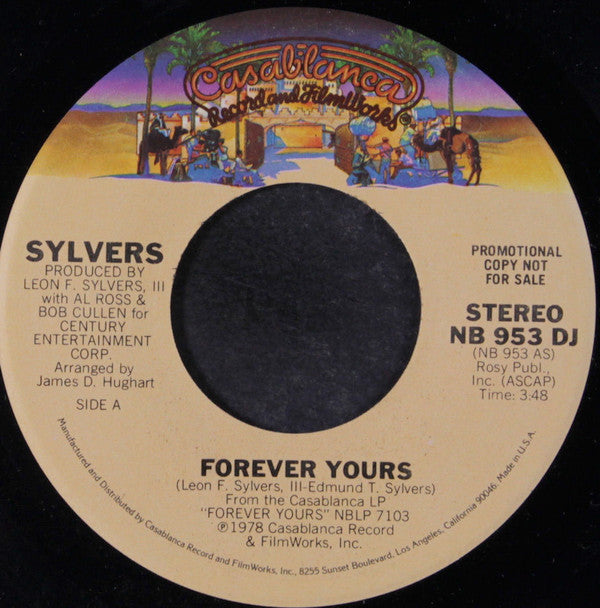 The Sylvers : Forever Yours (7", Single, Mono, Promo)