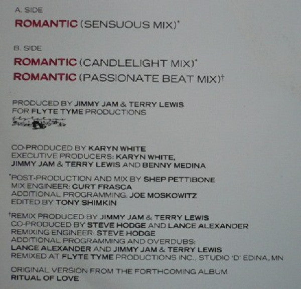 Karyn White : Romantic (12", Single)
