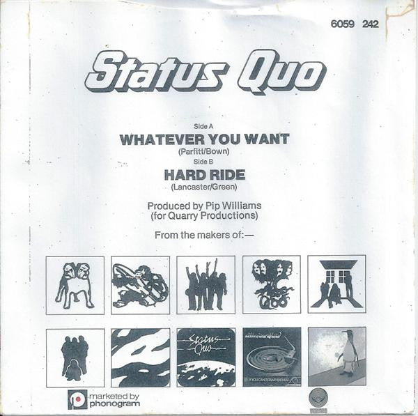 Status Quo : Whatever You Want (7", Single, Con)