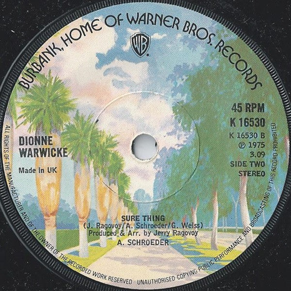 Dionne Warwicke* : Take It From Me (7", Single)