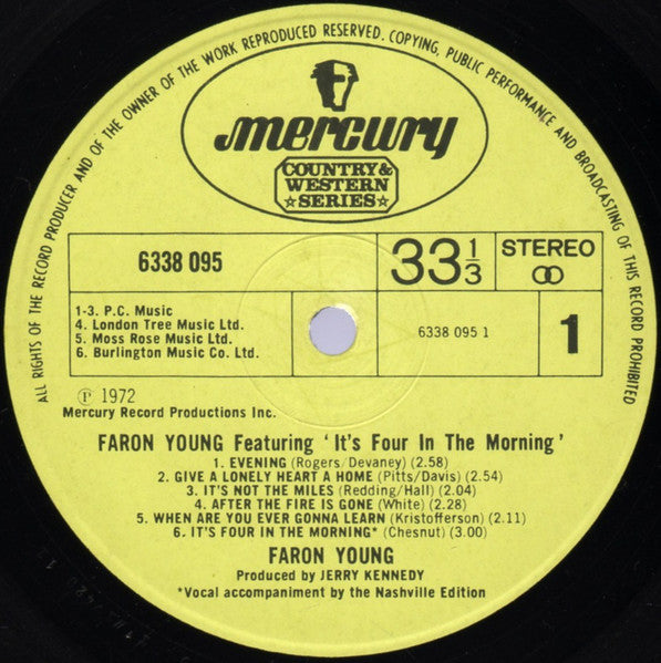 Faron Young : It's Four In The Morning (LP)