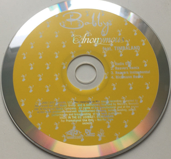 Bobby Valentino (2) Feat. Timbaland : Anonymous (CD, Single, Promo)