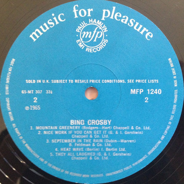 Bing Crosby : Bing Crosby (LP, Mono, RE)