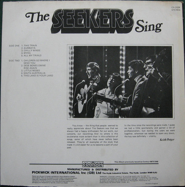The Seekers : The Seekers Sing (LP, Comp, RE)