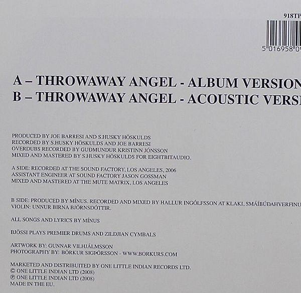 Mínus : Throwaway Angel (7", Single)