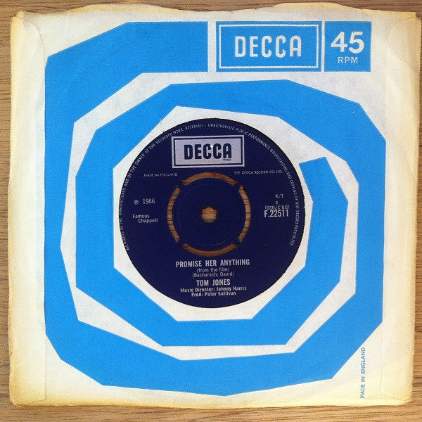 Tom Jones : Green, Green Grass Of Home  (7", Single)