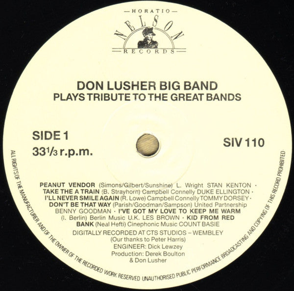The Don Lusher Big Band : Pays Tribute To The Great Bands (LP, Album)