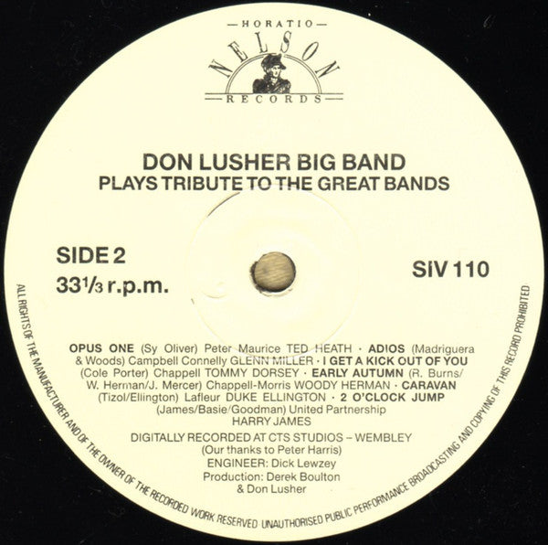 The Don Lusher Big Band : Pays Tribute To The Great Bands (LP, Album)