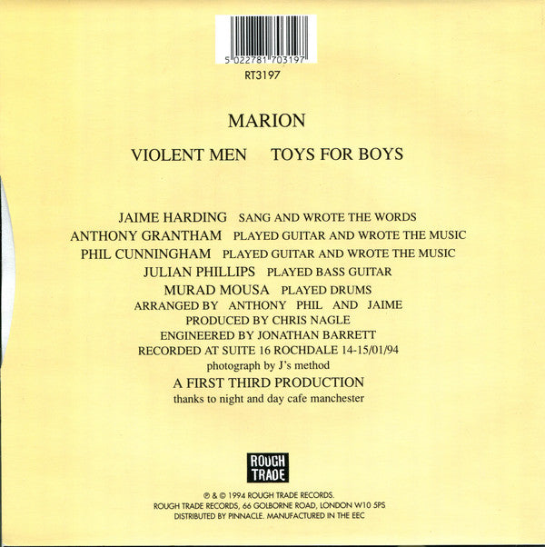 Marion (3) : Violent Men (7")