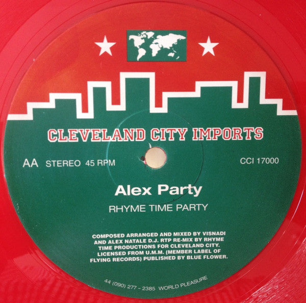 Alex Party : Read My Lips (12", Single, Red)