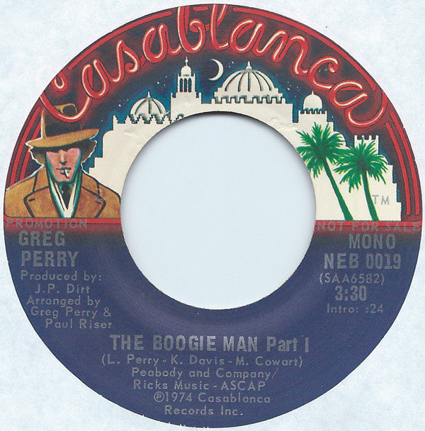 Greg Perry : The Boogie Man (7", Promo)