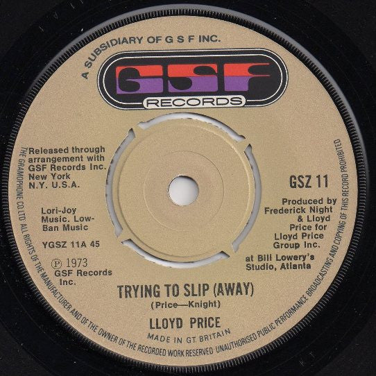 Lloyd Price : Trying To Slip (Away) / They Get Down (7", Single)