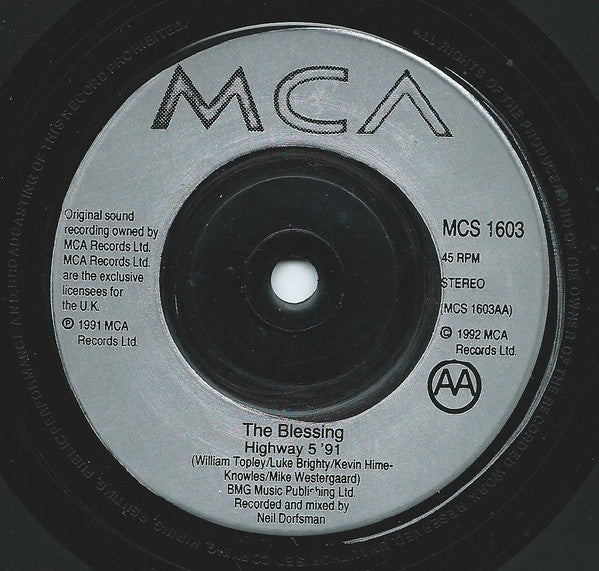 The Blessing : Highway 5 '92 (7", Single)