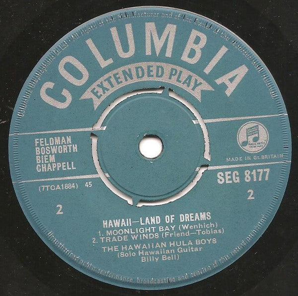 The Hawaiian Hula Boys : Hawaii Land Of Dreams (7", EP, Mono)
