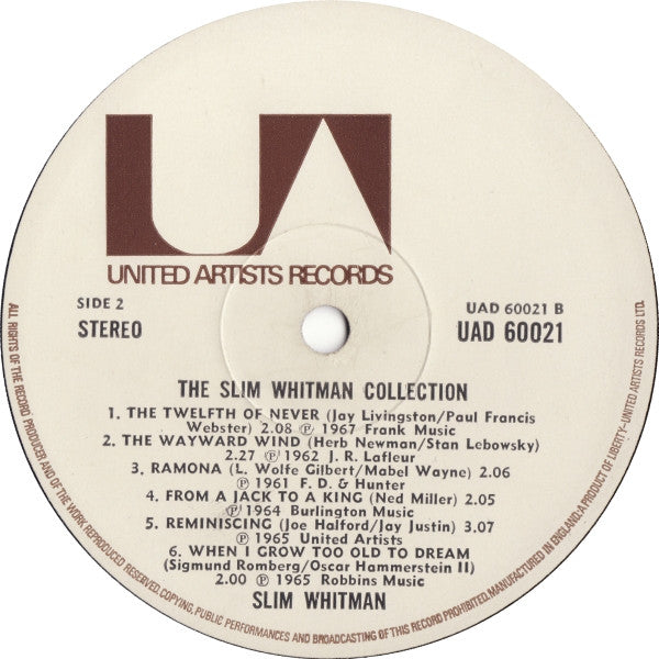 Slim Whitman : The Slim Whitman Collection (2xLP, Comp, Gat)