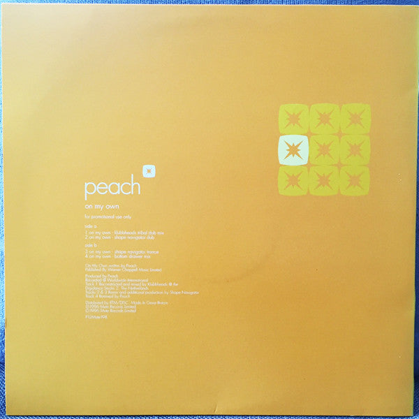 Peach : On My Own (12", Promo)
