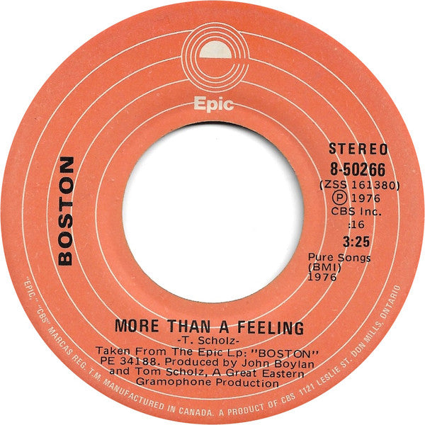 Boston : More Than A Feeling (7", Single)