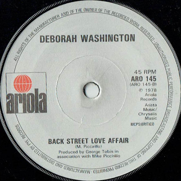 Deborah Washington : Standing In The Shadows Of Love (7", Single)