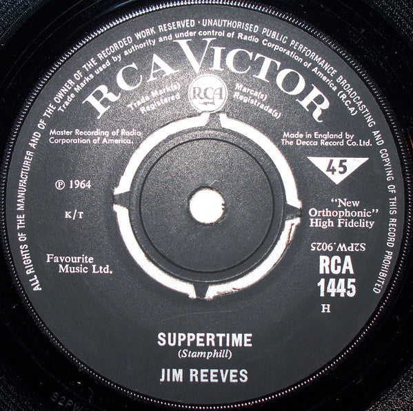 Jim Reeves : How Long Has It Been (7")