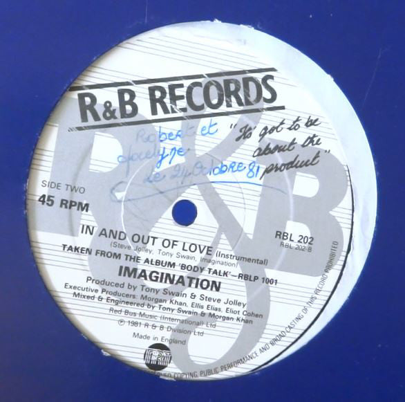 Imagination : In And Out Of Love (12", Single)