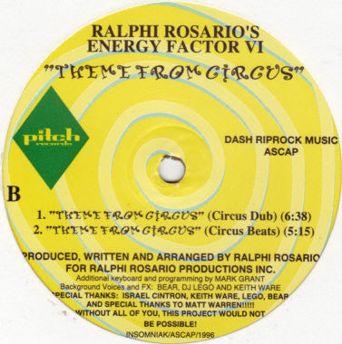 Ralphi Rosario 's Energy Factor : Theme From Circus (12")