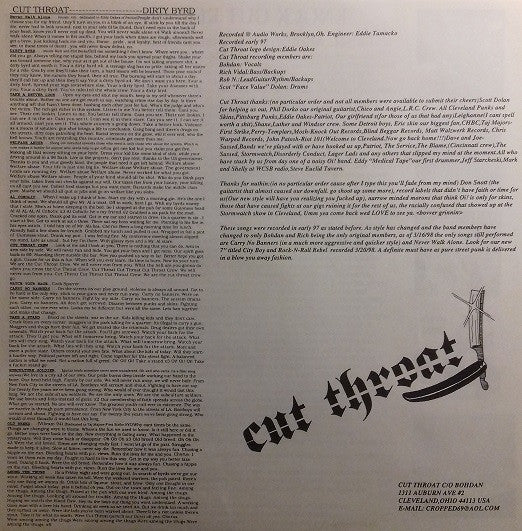 Cut Throat (5) : Dirty Byrd (LP, Album)